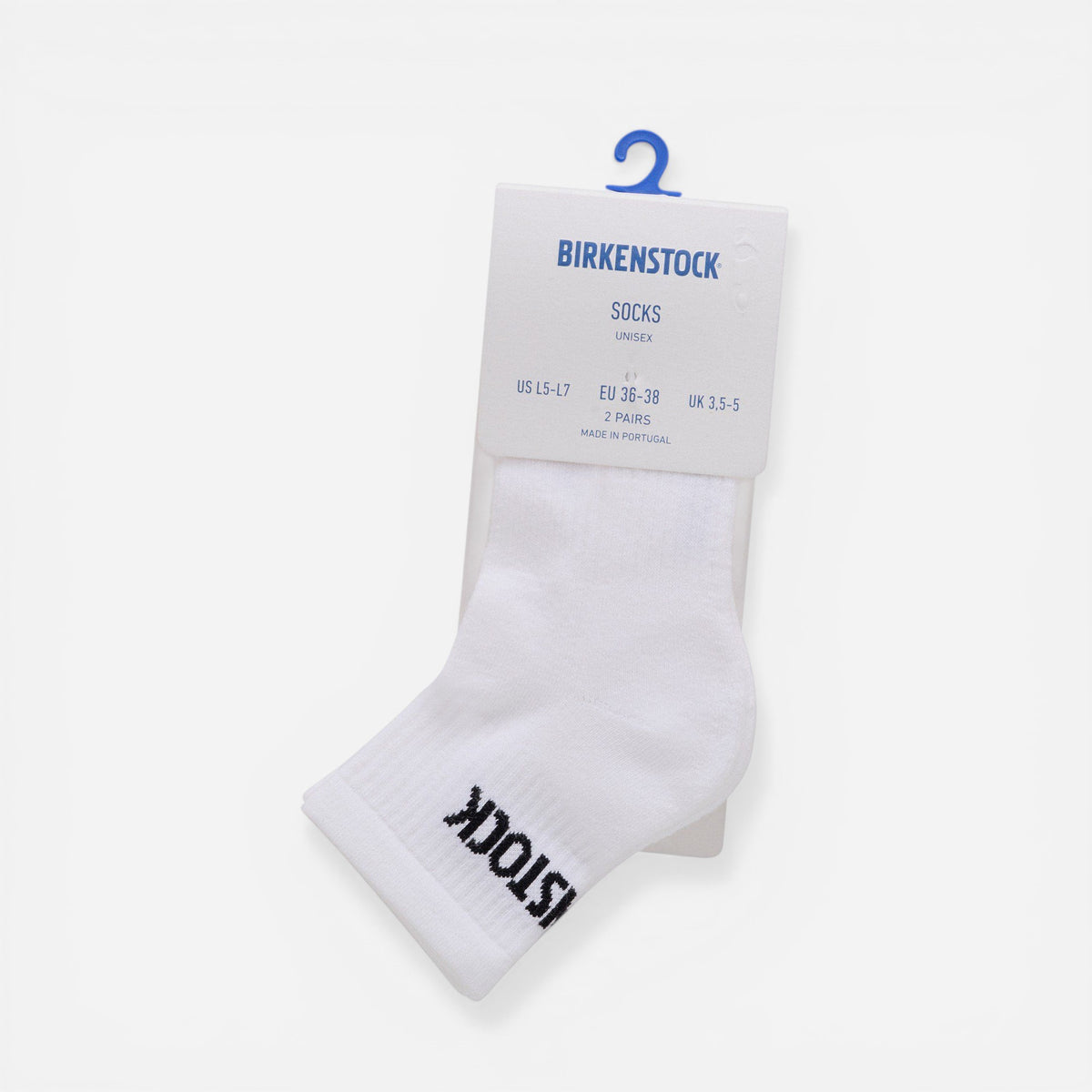 Cotton Crew Ankle 2 Pack White Socks