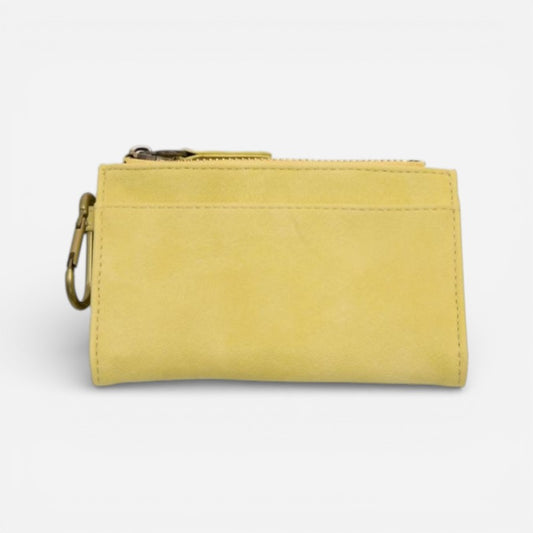 Bobbie Bifold Wallet With Carabiner Pastel Yellow
