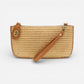 Mini Crossbody Wristlet Clutch Straw Tan