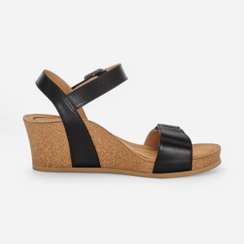 Lexa Cork Wedge Black