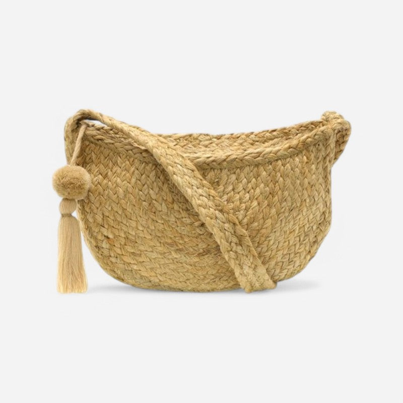 Orion Crescent Shoulder Jute Bag Natural