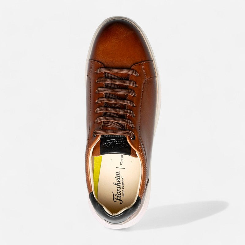 Men's Social Lace To Toe Sneaker Cognac Multi