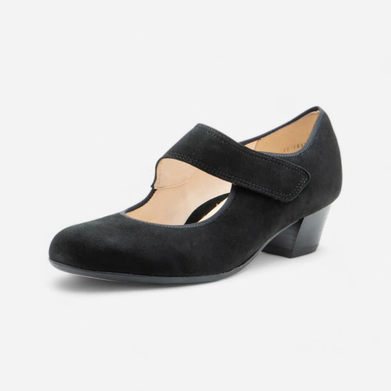 Calico 2 Black Kid Suede
